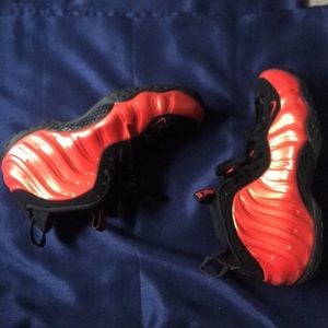 Air Foamposite One Habanero Red- Black